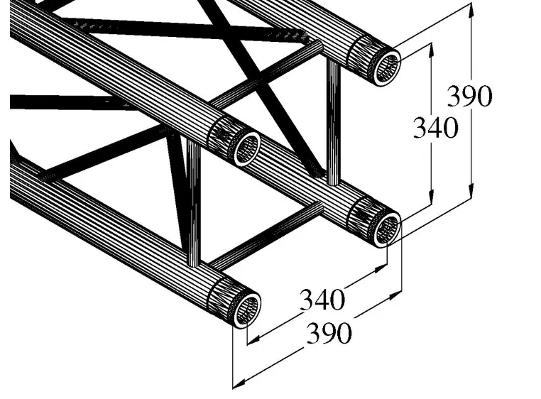 ALUTRUSS QUADLOCK TQ390-5000 4-way cross beam 